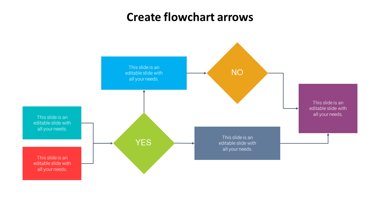 Ravishing Flowchart Arrows Presentation Slides Diagram